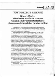 Nikon Backs - all manual. Camera Instructions.